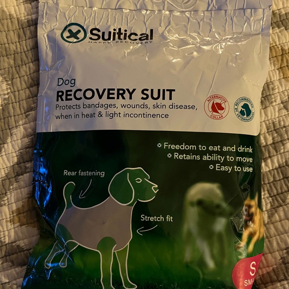 Suitical Dog Recovery Suit size small - pink camo